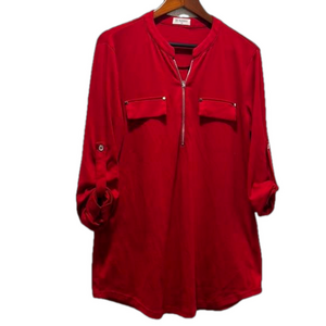 🥀bulotus womens red blouse/top size XL GUC